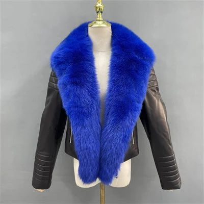 Manteau en cuir de fourrure de renard