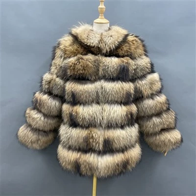 Manteau d'hiver en raton laveur